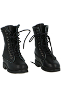Bottes de vol U.S. Navy en cuir noir type Bates