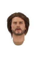 Headsculpt avec cheveux réalistes