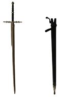 Epée de Ringwraith en métal avec fourreau (Bronze)